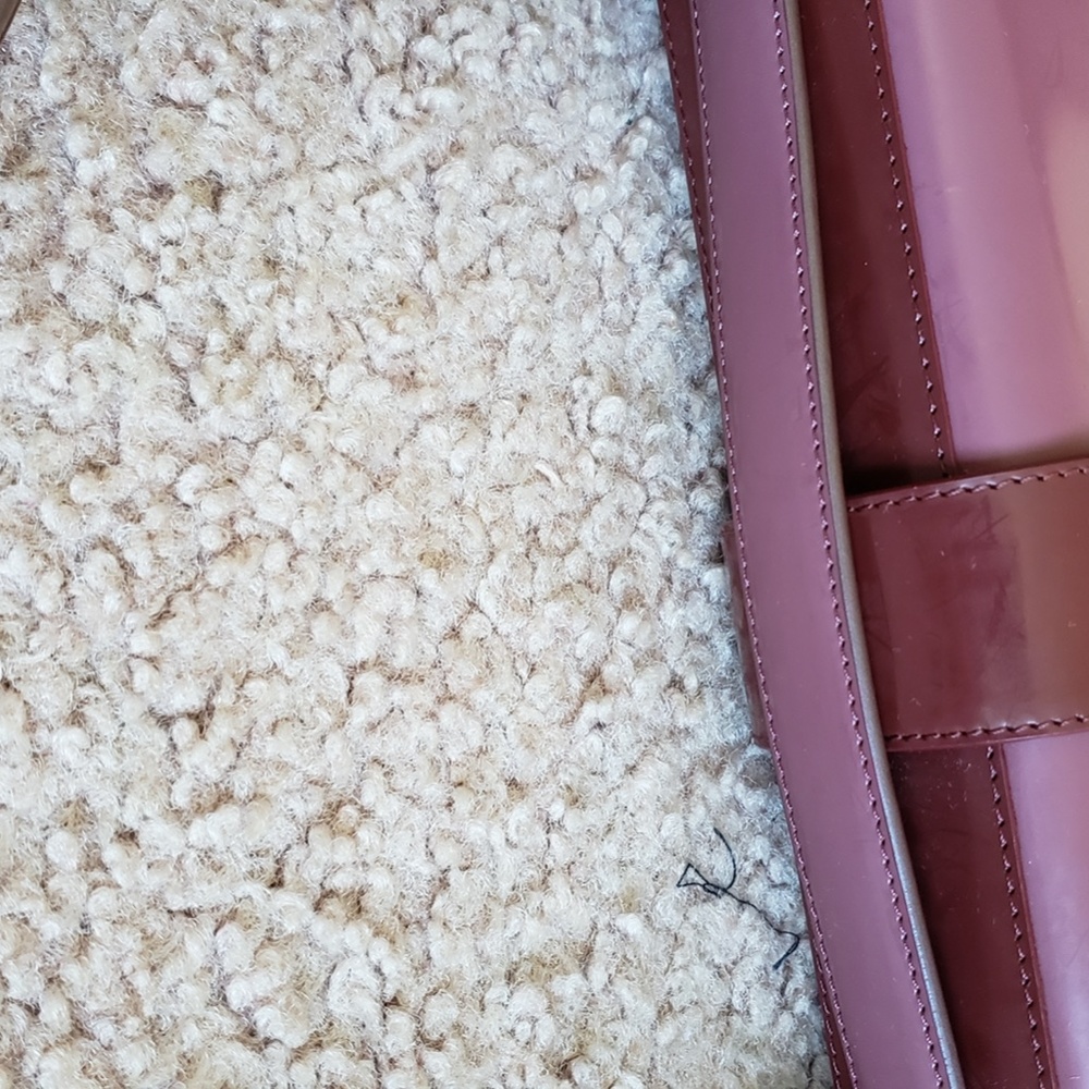 NWOT Roger Vivier Handbag Burgundy Patent Leather Luxury Designer Purple Handbag - Picture 13 of 16